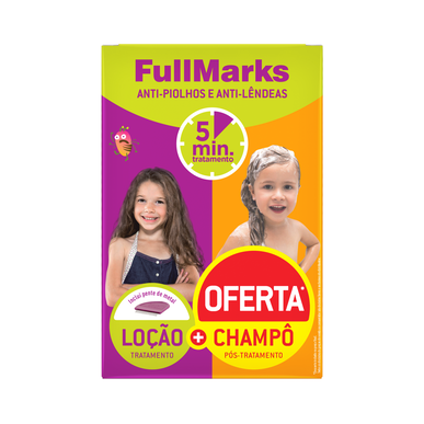 Paquete Fullmarks Loción antipiojos y antiliendres Tratamiento y postratamiento antipiojos 100 ml 100 ml