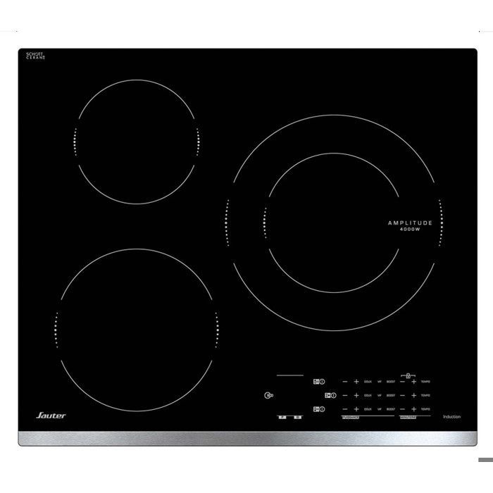 Table de cuisson induction - SAUTER - SPI4360X - 3 foyers - Commandes tactiles - 4 kW