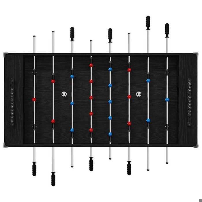 (EN OFERTA) Mesa de fútbol - Mesa de futbolín - Roble negro 125 x 60,5 x 80 cm @FR1774399