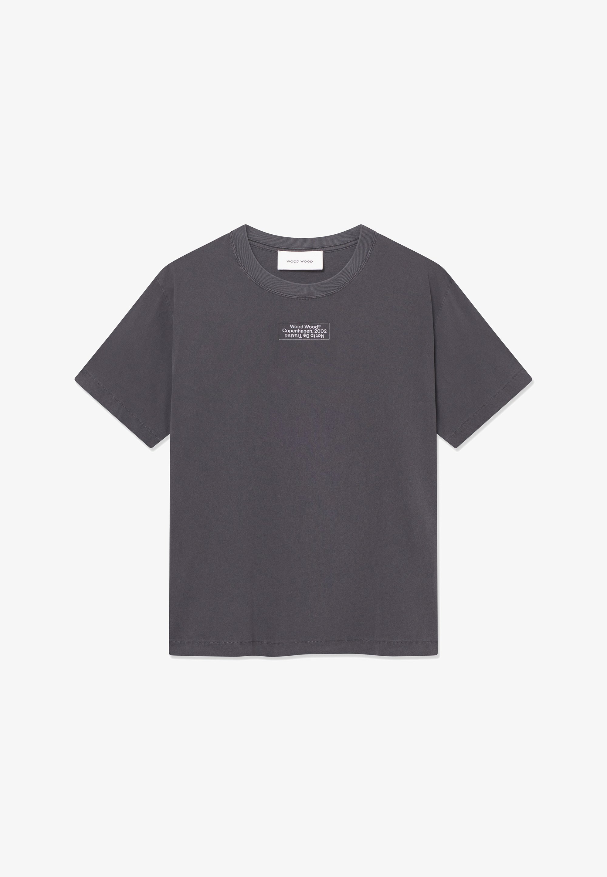 WOOD WOOD GARY TYPO - T-shirt met print - zwart zand