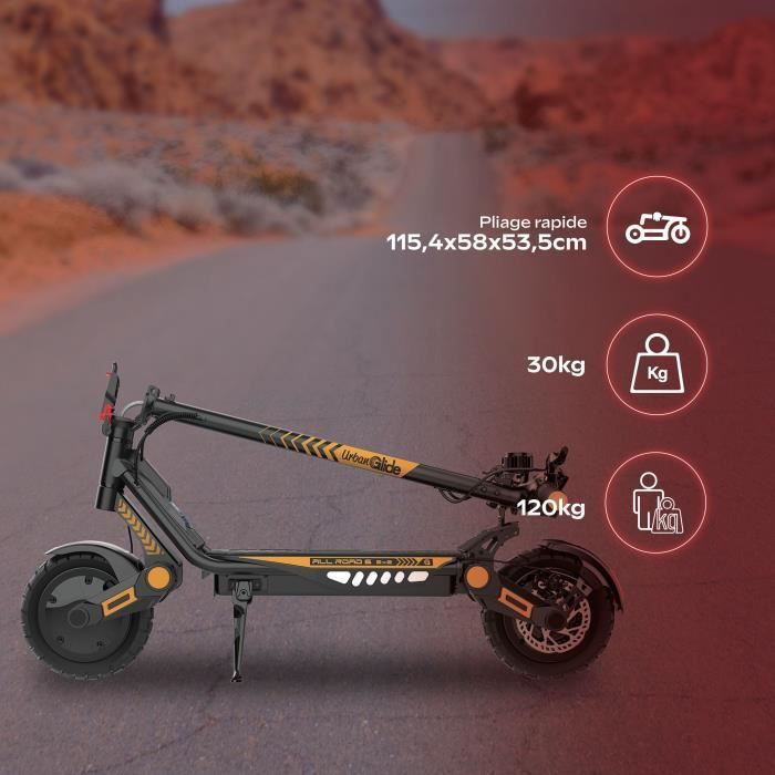 Electric scooter - URBANGLIDE - All Road 6 2x2 - 800 W - 10