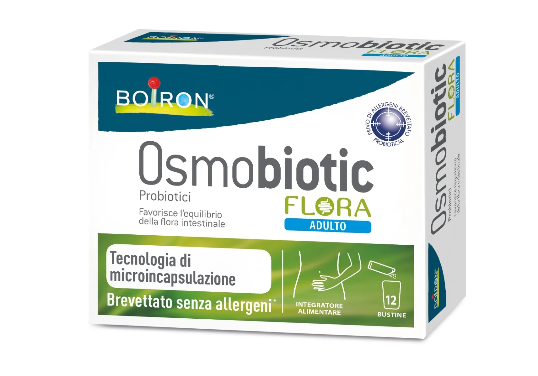 BOIRON Boiron Osmobiotic Flora Complément alimentaire probiotique pour adultes 12 sachets Bien-être intestinal