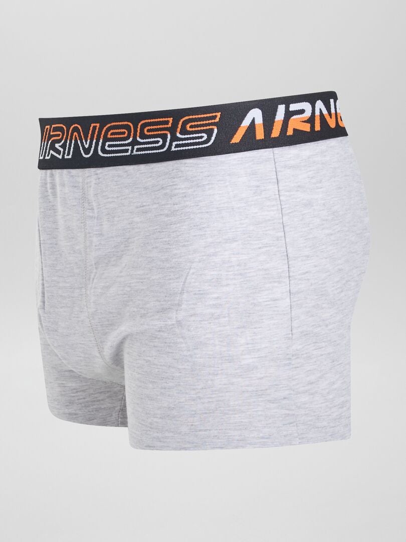 Conjunto de 3 cuecas boxer 'Airness' de cor sólida - LARANJA