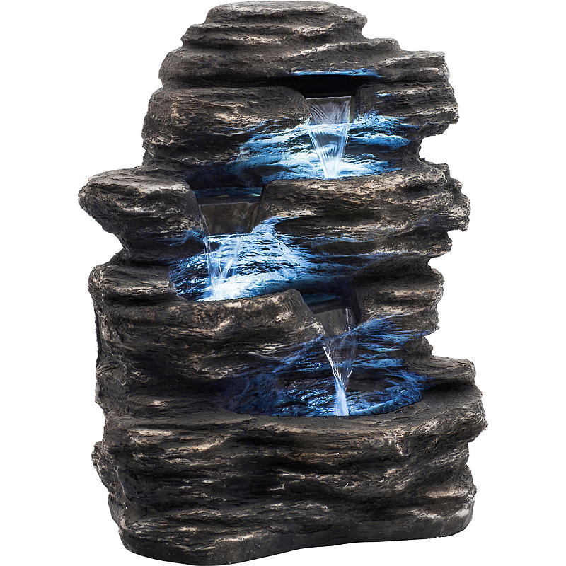 Blütengarten-Wasserfall mit LED-Beleuchtung