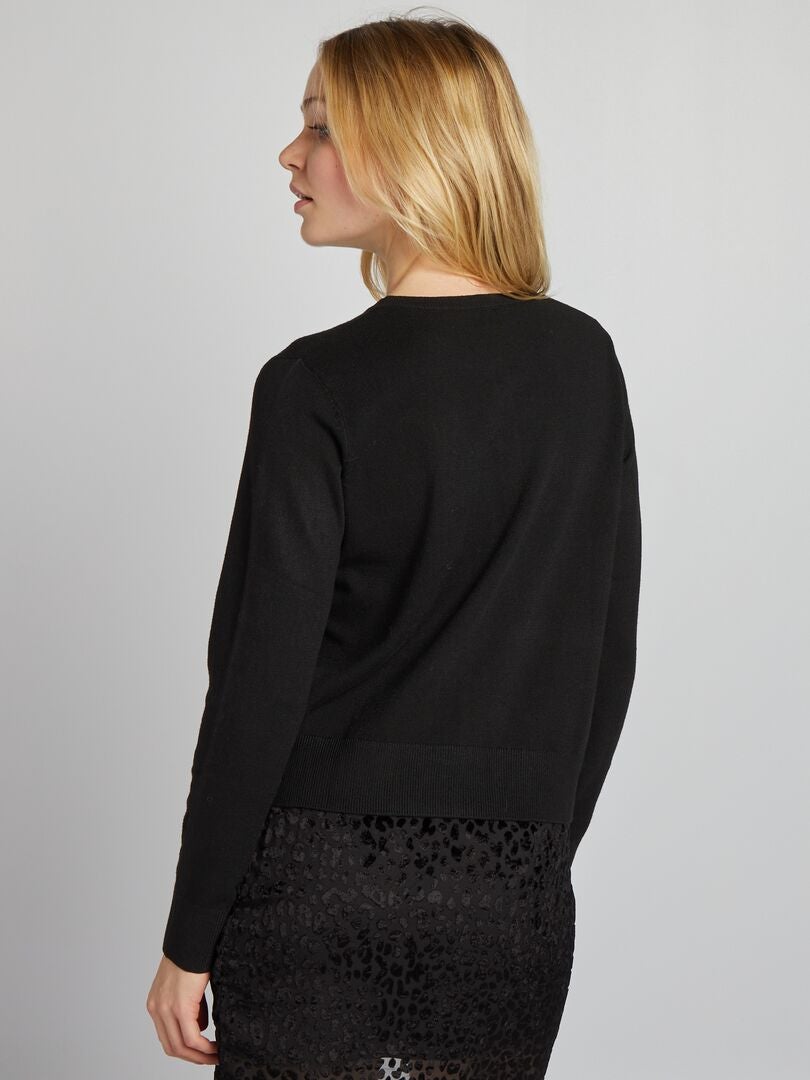 Vest met lange mouwen - zwart