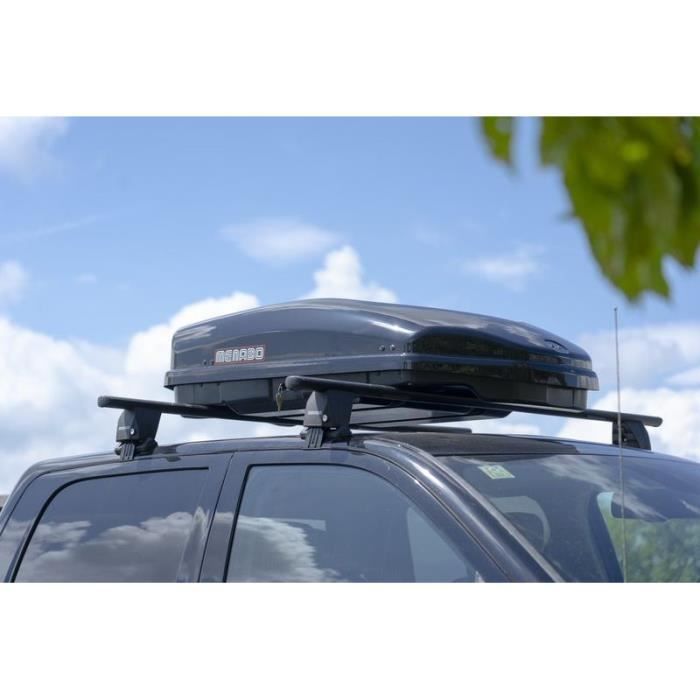 Cofre de techo MENABO SATELLITE 330 330L, negro brillante