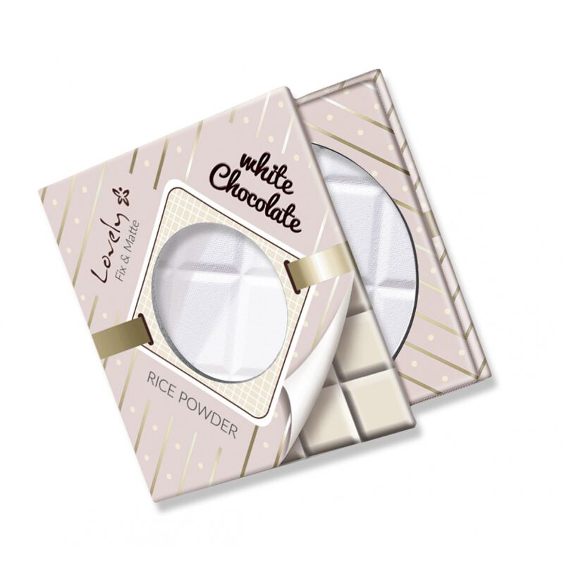 Poudre de riz au chocolat blanc délicieux