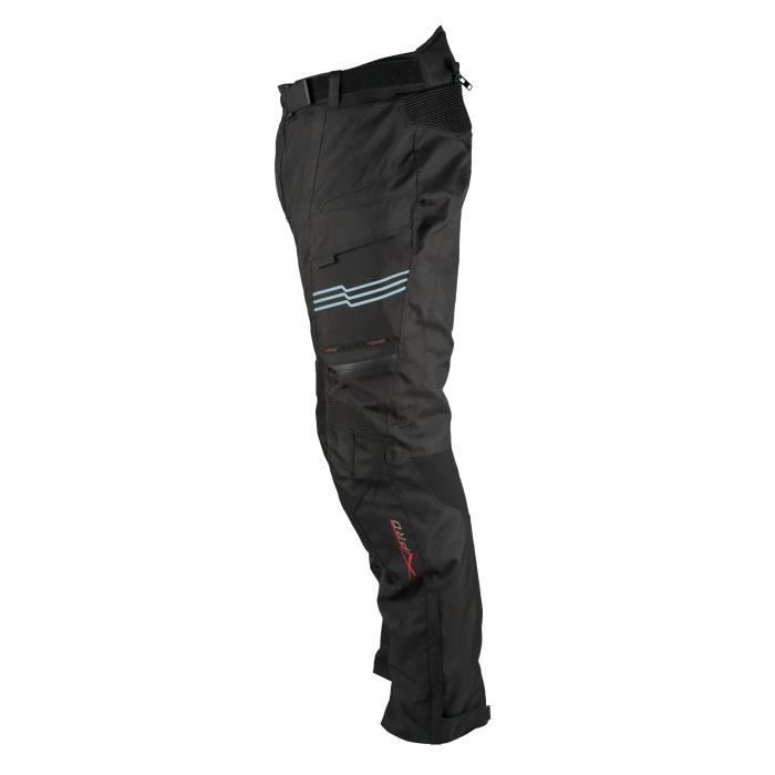 Pantalones térmicos impermeables para moto con protectores térmicos homologados CE, color negro, talla 44.