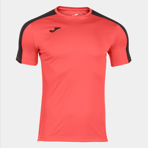 Camiseta Manga Corta Joma Academy Iii Coral Flúor Negro