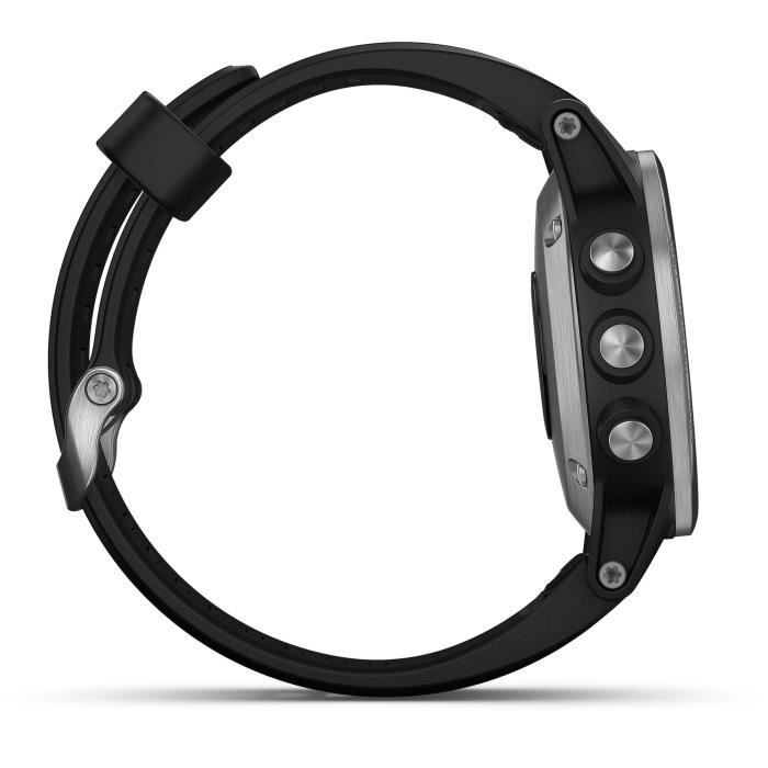 Garmin - Fenix 5S Plus - Montre connectée GPS Multi-sports & Santé - Garmin Pay, Cartographie & Musique - Cadran 51 mm - Noir