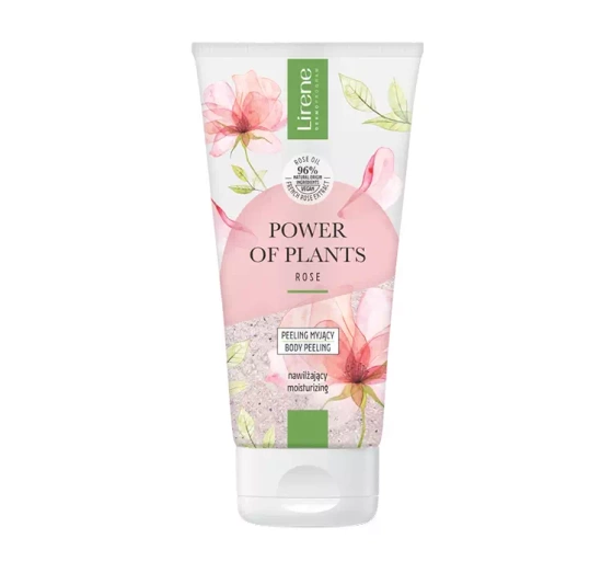 Lirene Power of Plants Rose nawilżający peeling myjący 175 g