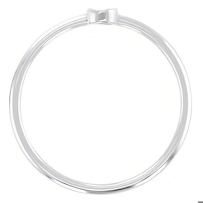 Ring - Women's - Knuckle - Crystal - White - Sterling Silver - Solid - US5 - 45