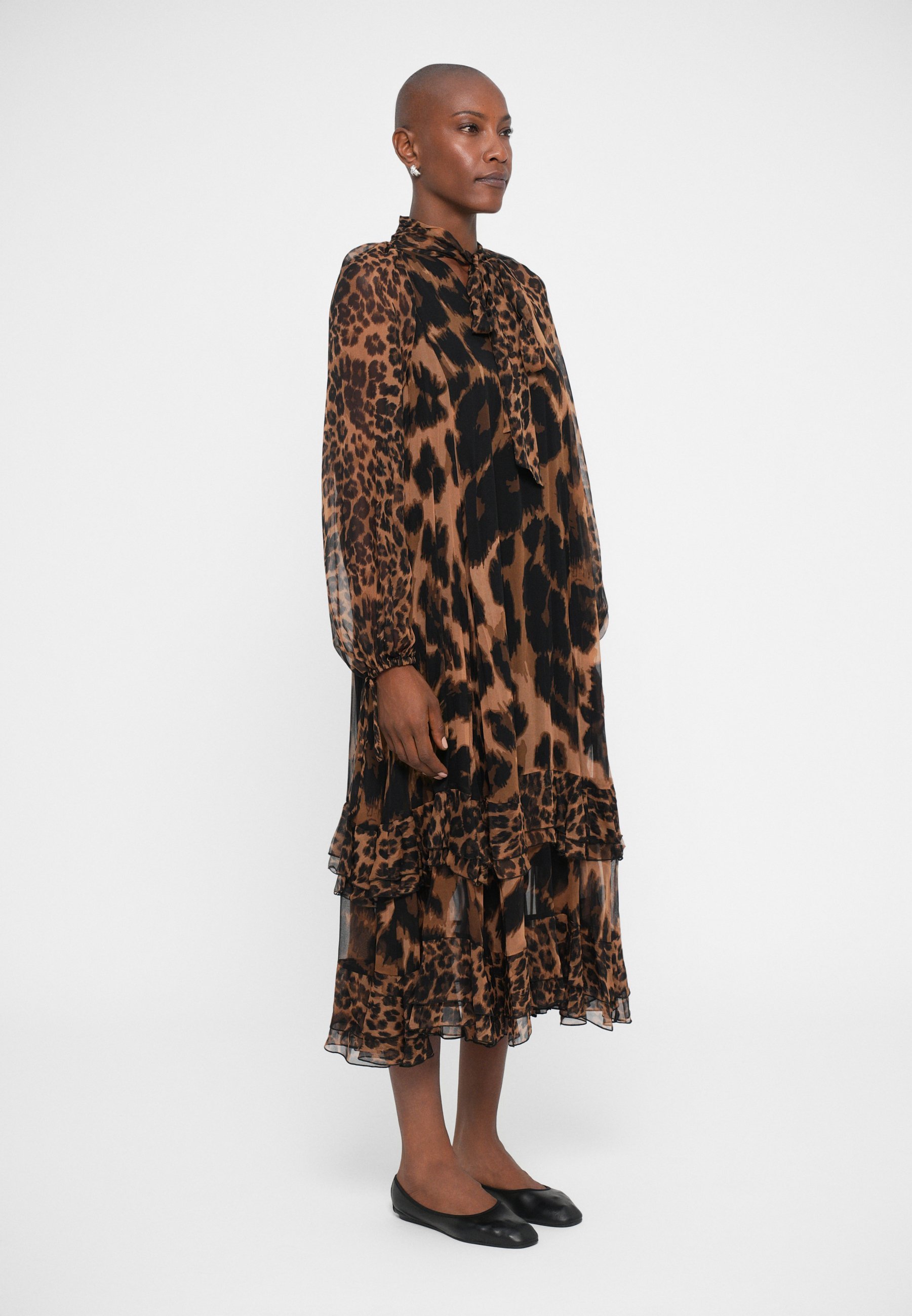 Diane von Furstenberg NADINE JURK - Maxi-jurk - sneeuwluipaard/grote tabak