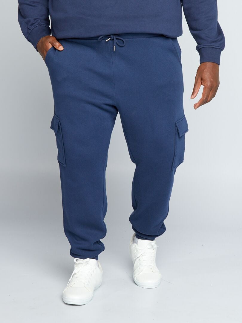 Calça de moletom estilo jogger - Azul e Preta