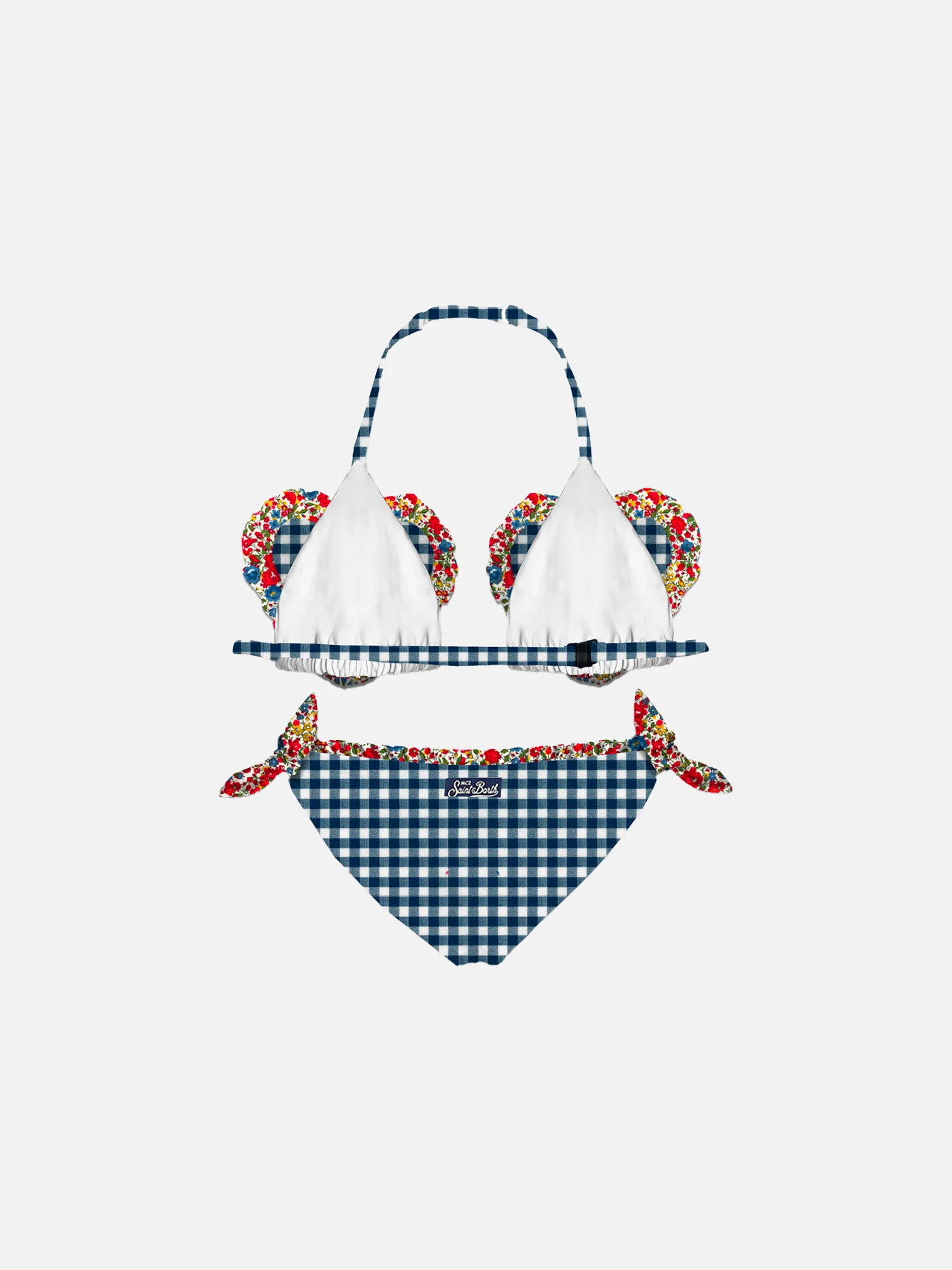 Bikini da bambina a triangolo con stampa Liberty | EDIZIONE SPECIALE L