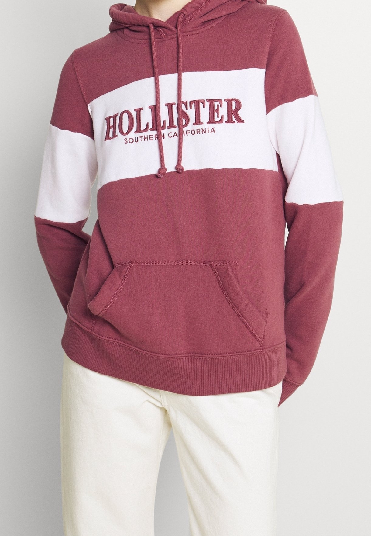 Sweat à capuche Hollister Co. - rose clair