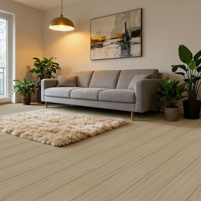 Pavimento in PVC - Piastrelle autoadesive - 5,02 m² - per soggiorno - Impermeabile - 36 pezzi - Effetto legno chiaro