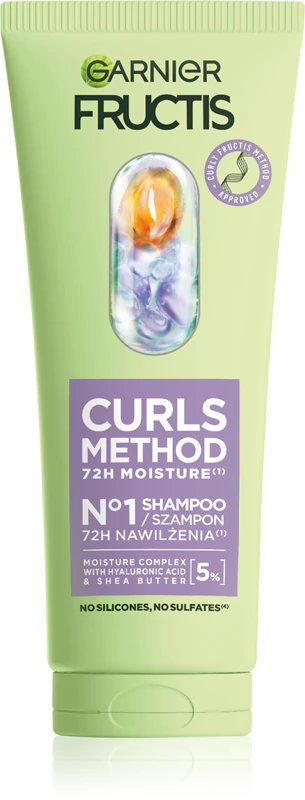 Shampoo hidratante Garnier Fructis Curls Method para cabelos cacheados e ondulados