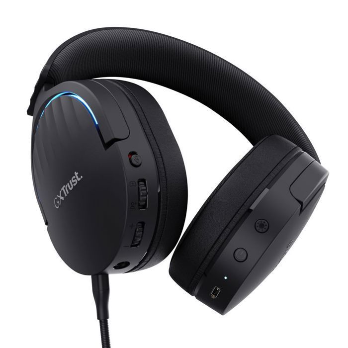 Trust GXT491 FAYZO Gaming Micro-casque supra-auriculaire Bluetooth Virtual Surround noir son surround, Mise en sourdine