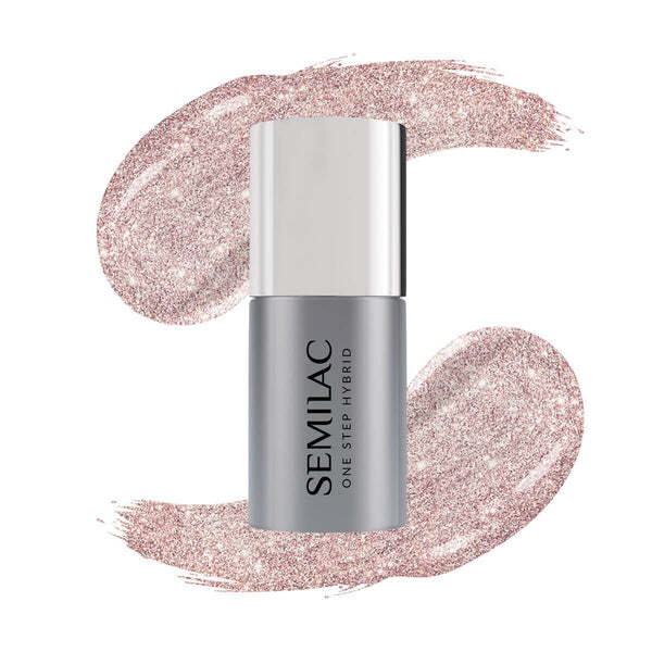 Smalto semipermanente Semilac One Step 5ml 245 Glitter Rosa Beige