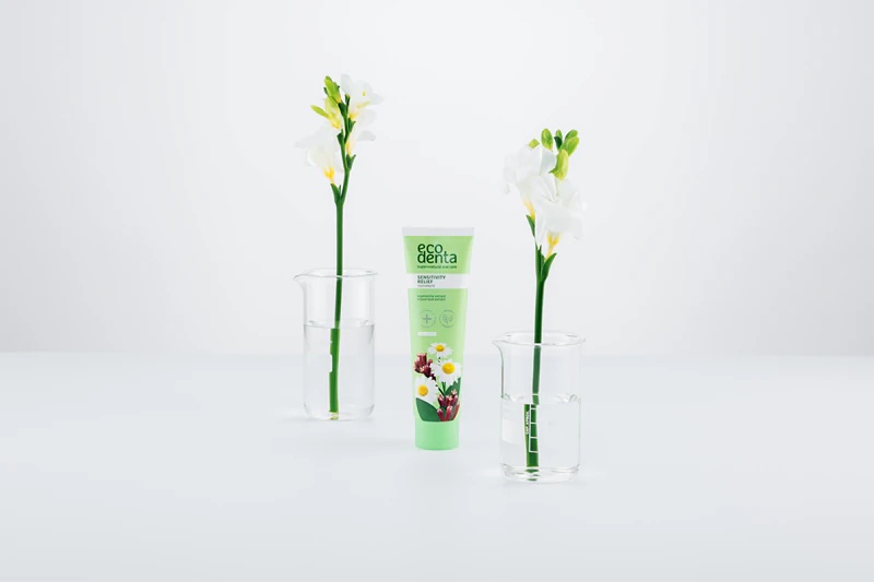 Zobna pasta Ecodenta Green Sensitivity Relief za občutljive zobe s fluoridom
