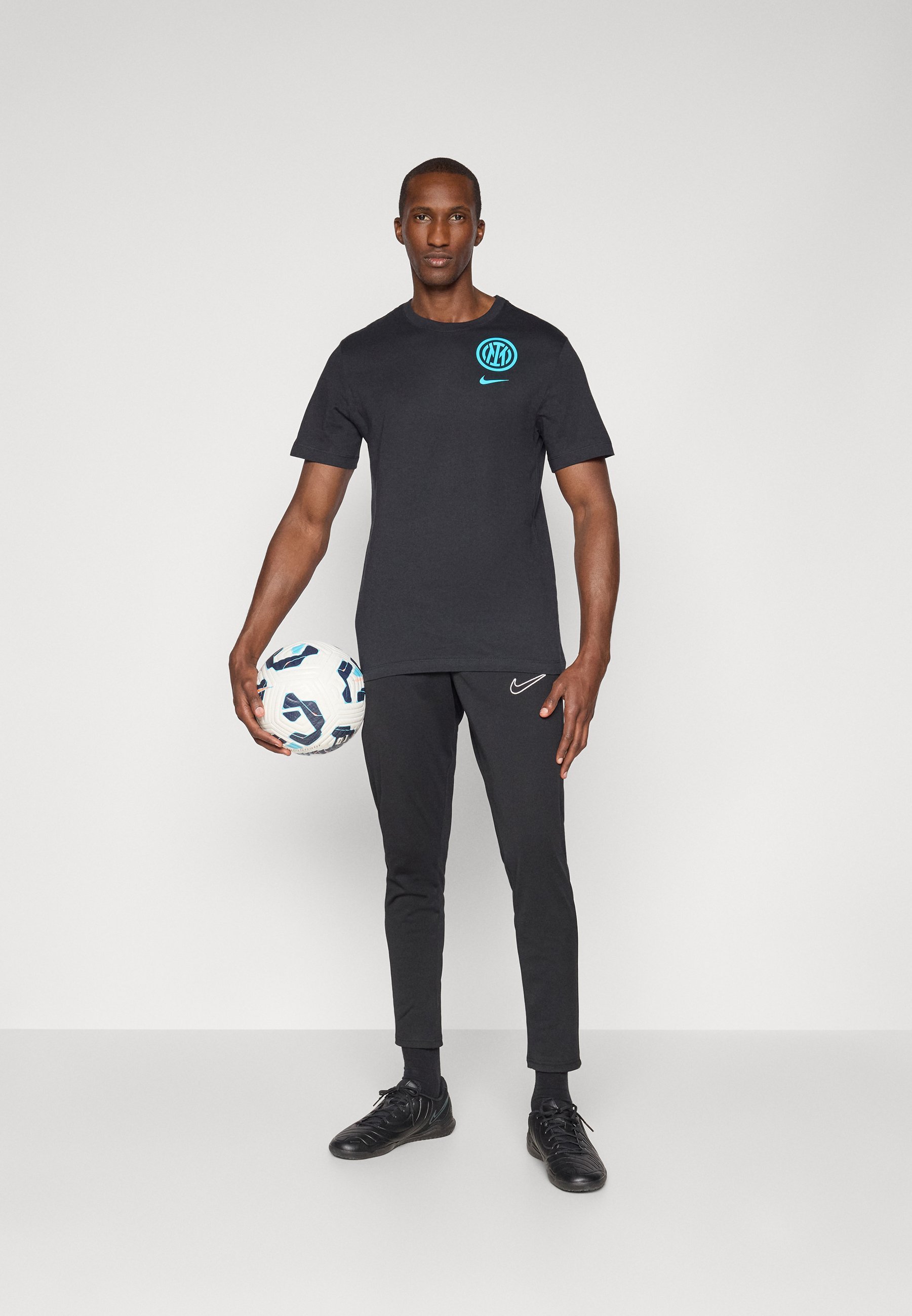 INTER MILAN CREST TEE - Klubové oblečení - black/white
