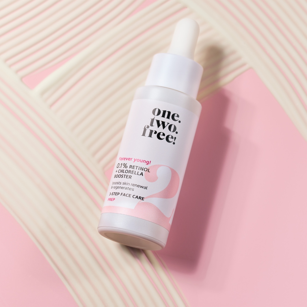 one.two.free! Sérum anti-âge 0,1 % rétinol + booster de chlorelle – 20 ml