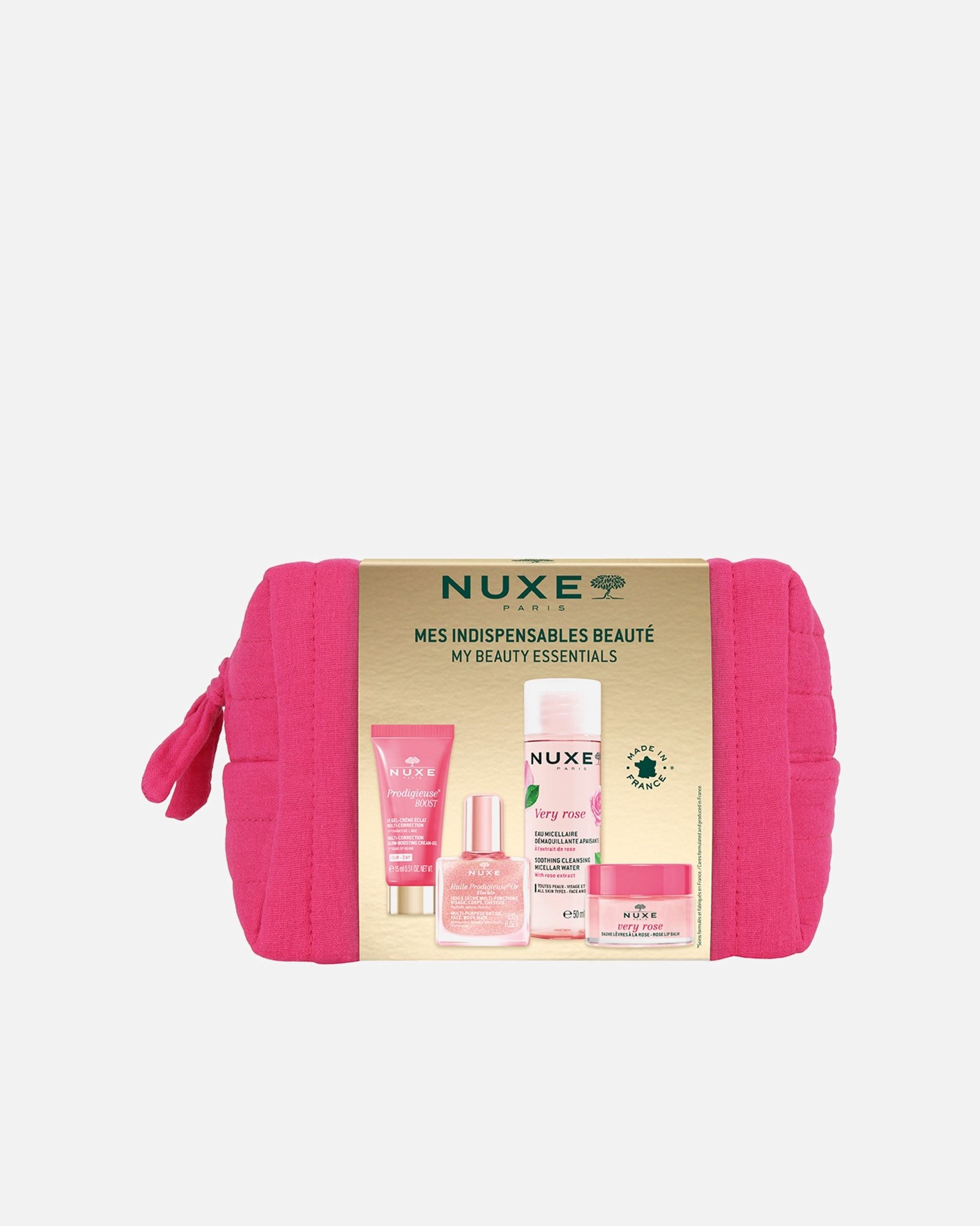 NUXE putni set Very Rose – Vaši osnovni kozmetički proizvodi – 1 komad