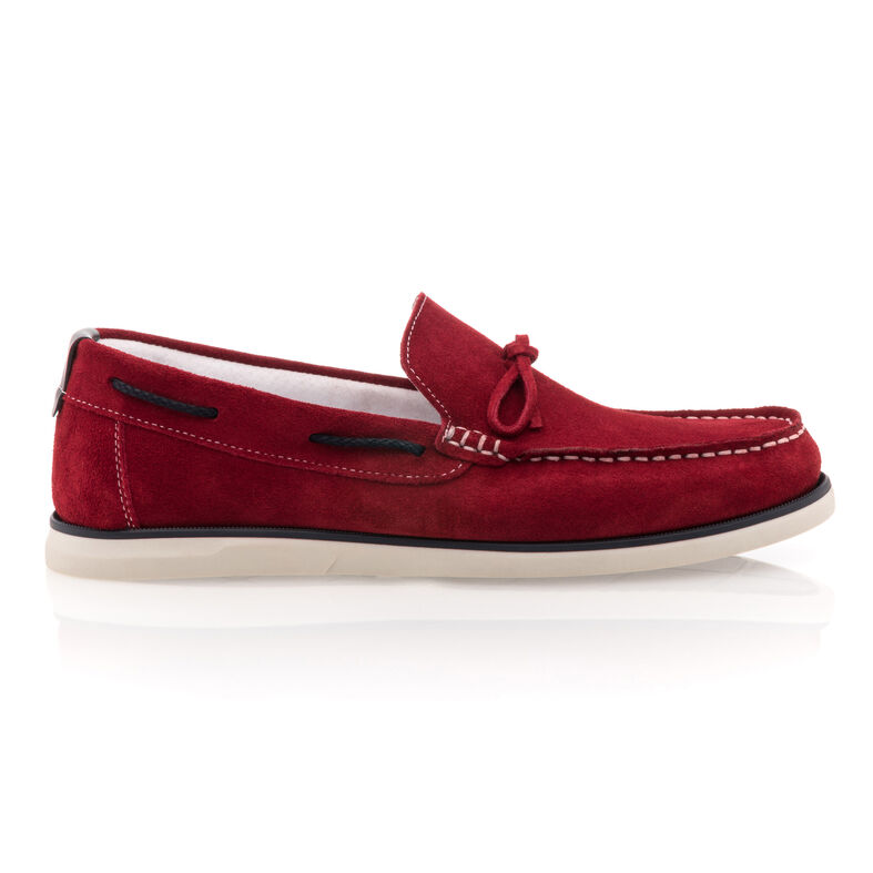 Mocasines/zapatos náuticos rojos para hombre