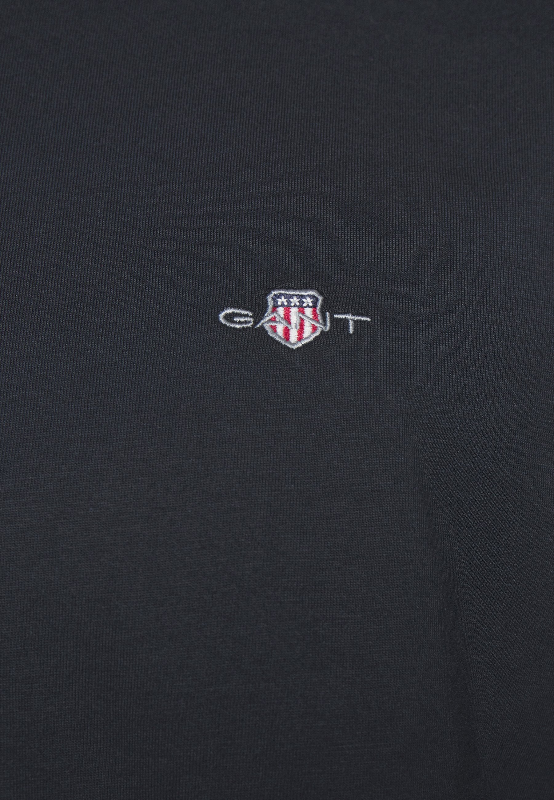 GANT SLIM SHIELD V-HALS T-shirt - Basic T-shirt - zwart
