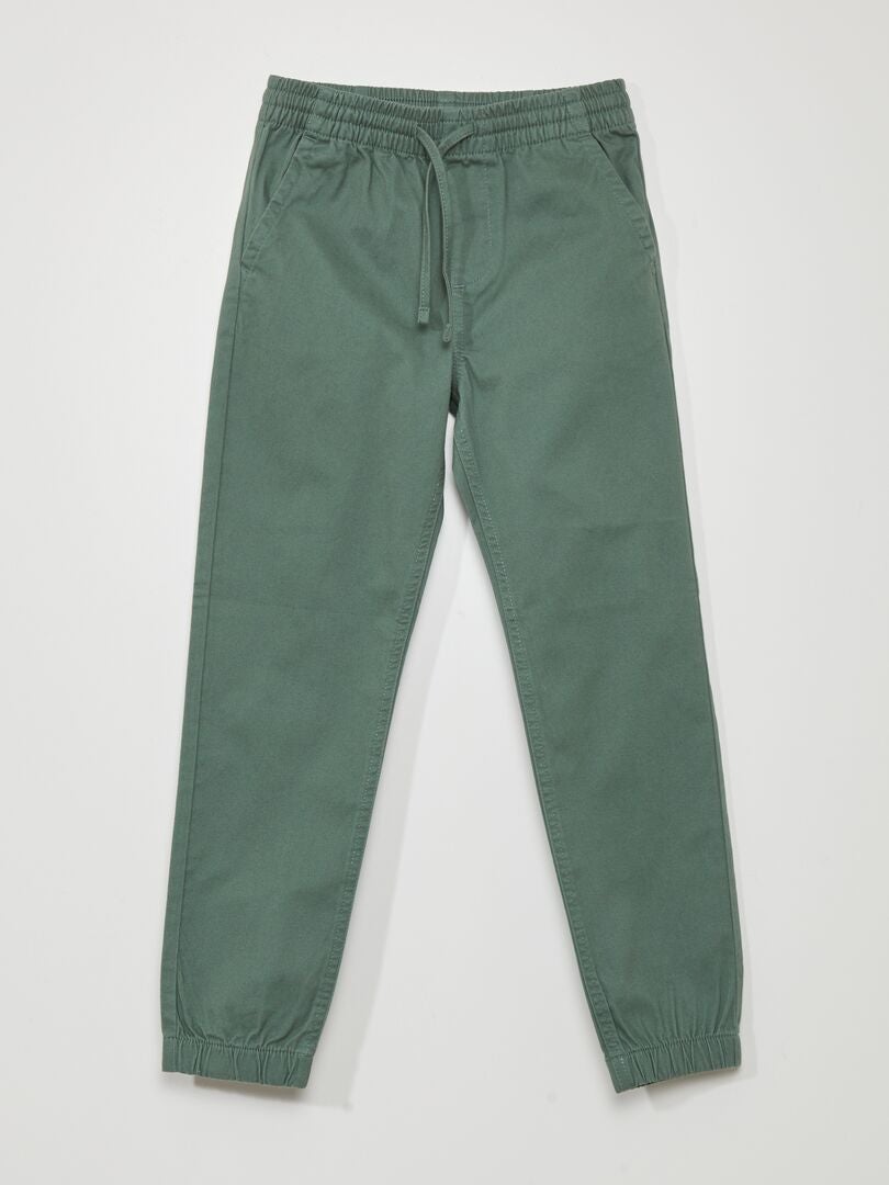Pantalones deportivos con cintura elástica - VERDE