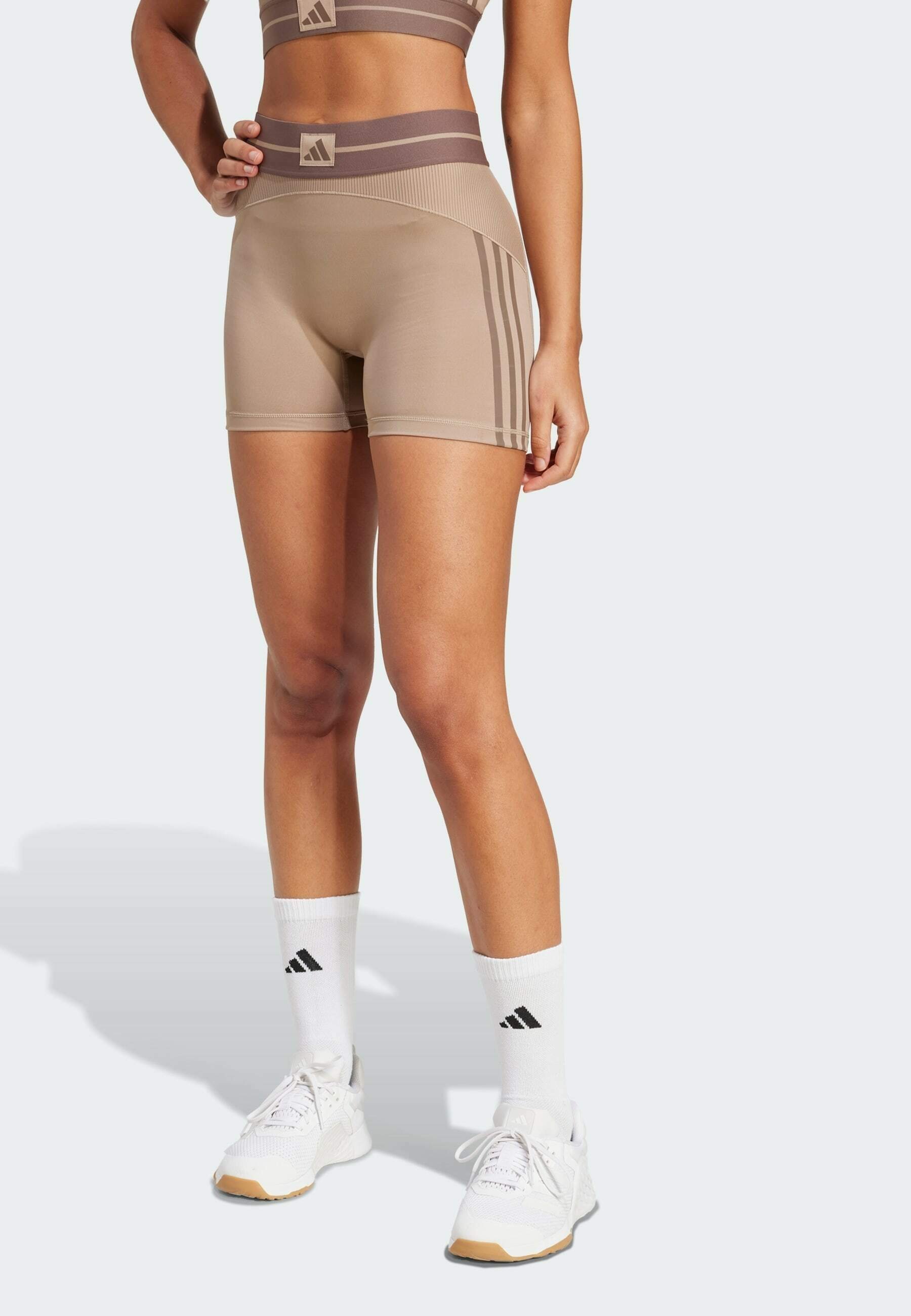adidas Performance HYPERGLAM - Leggings - Chalky Brown Earth Strata