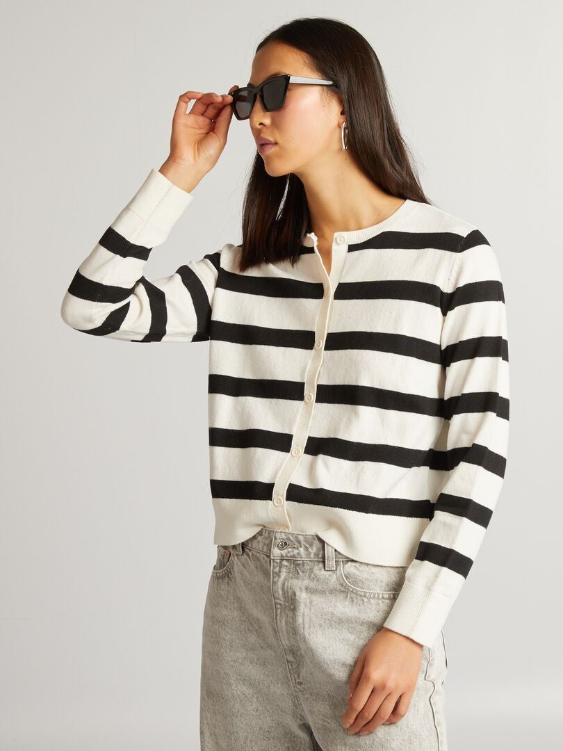 Vest met lange mouwen - WIT