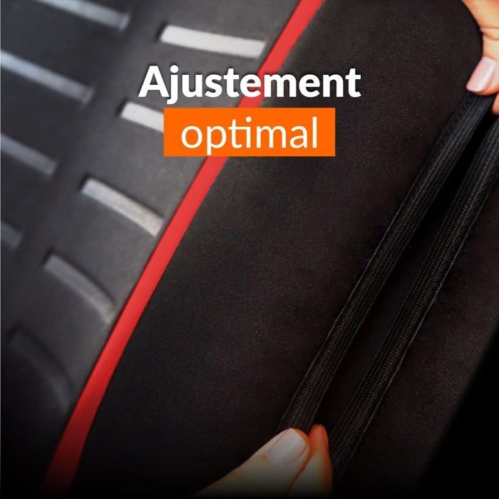 Funda universal para asiento de coche negra y roja | Juego de fundas universales para asientos de coche | Fundas para asientos