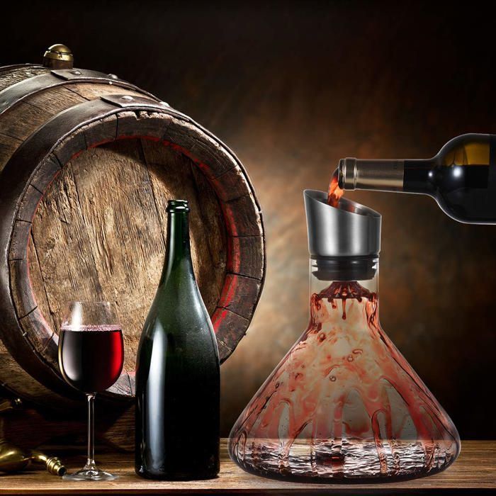 Carafe à Décanter - Aérateur de Carafe à Vin - avec Filtre Aérateur - Vin de Luxe Pour Cadeau - 1500ml