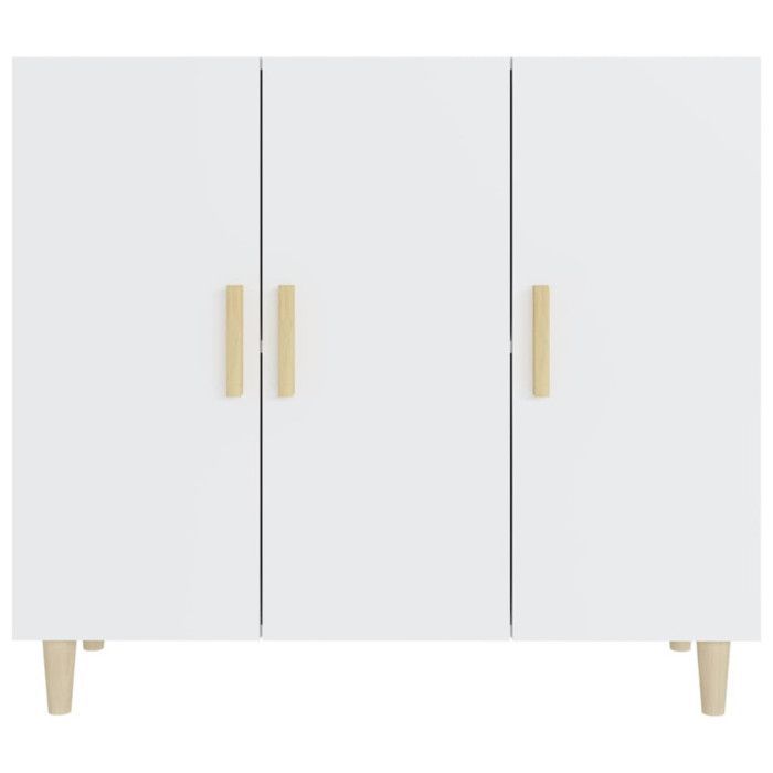 812492 vidaXL Wit dressoir 90x34x80 cm Samengesteld hout