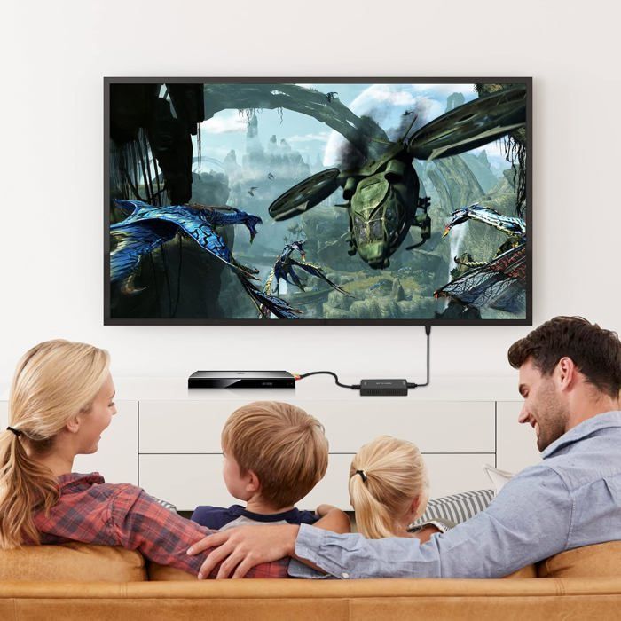 Convertisseur RCA vers HDMI avec Câbles HDMI, Adaptateur AV vers HDMI Full HD 720P/1080P Vidéo Audio Convertisseur