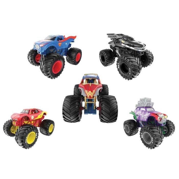 PACK OF 5 1:64 SCALE DIE-CAST VEHICLES DC COMICS Monster Jam