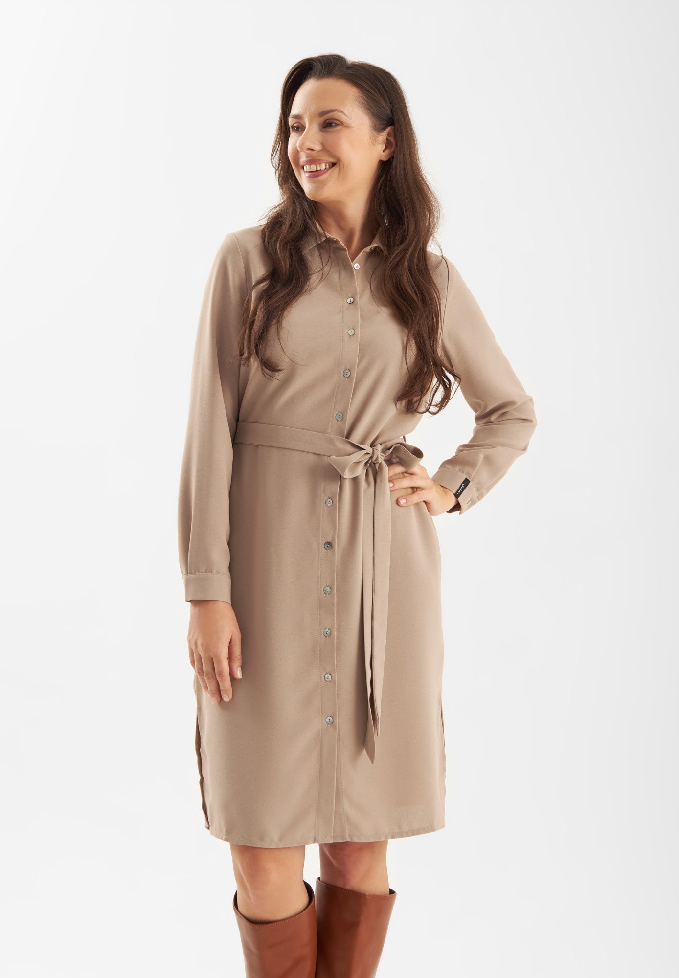 Jascha Stockholm JOPLIN - Robe-chemise - taupe