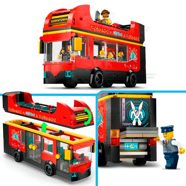 LEGO City 60407 Ônibus Turístico Vermelho de Dois Andares