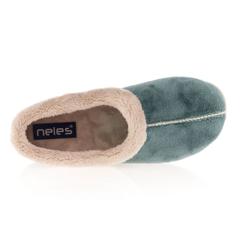 Pantuflas verdes para mujer