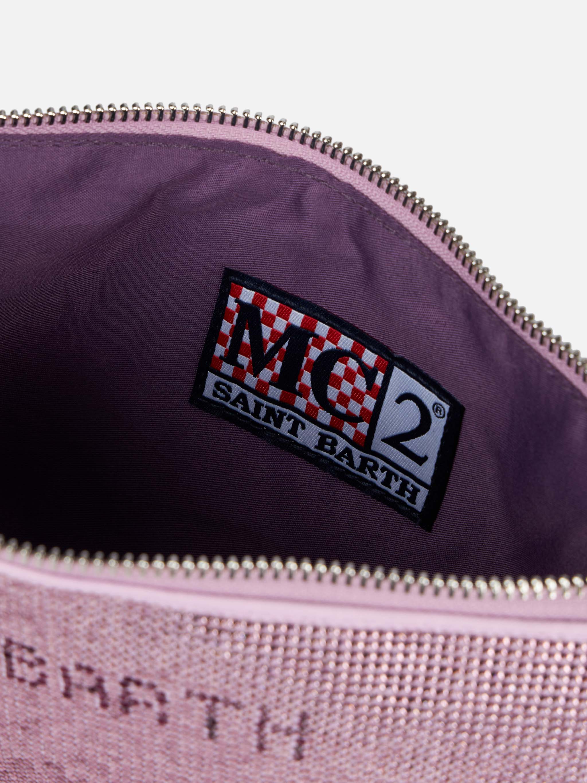 Minibolso con pedrería lila