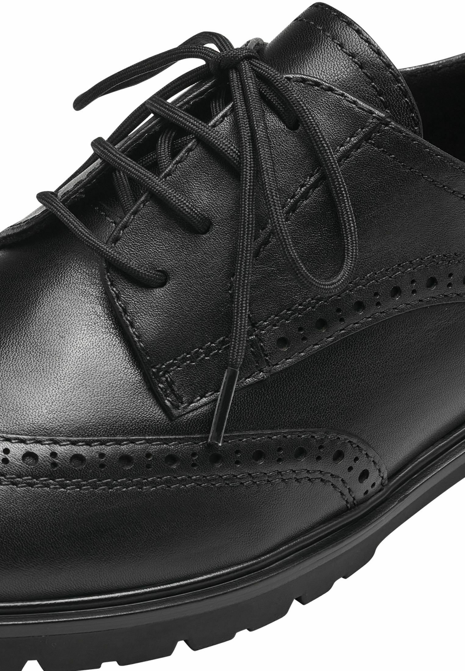 Tamaris veterschoenen - zwart leer