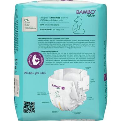 Bambo Nature Gutter & Jenter 0 % Parfyme Miljøvennlige Babybleier Størrelse 5 12–18 kg 24 enheter