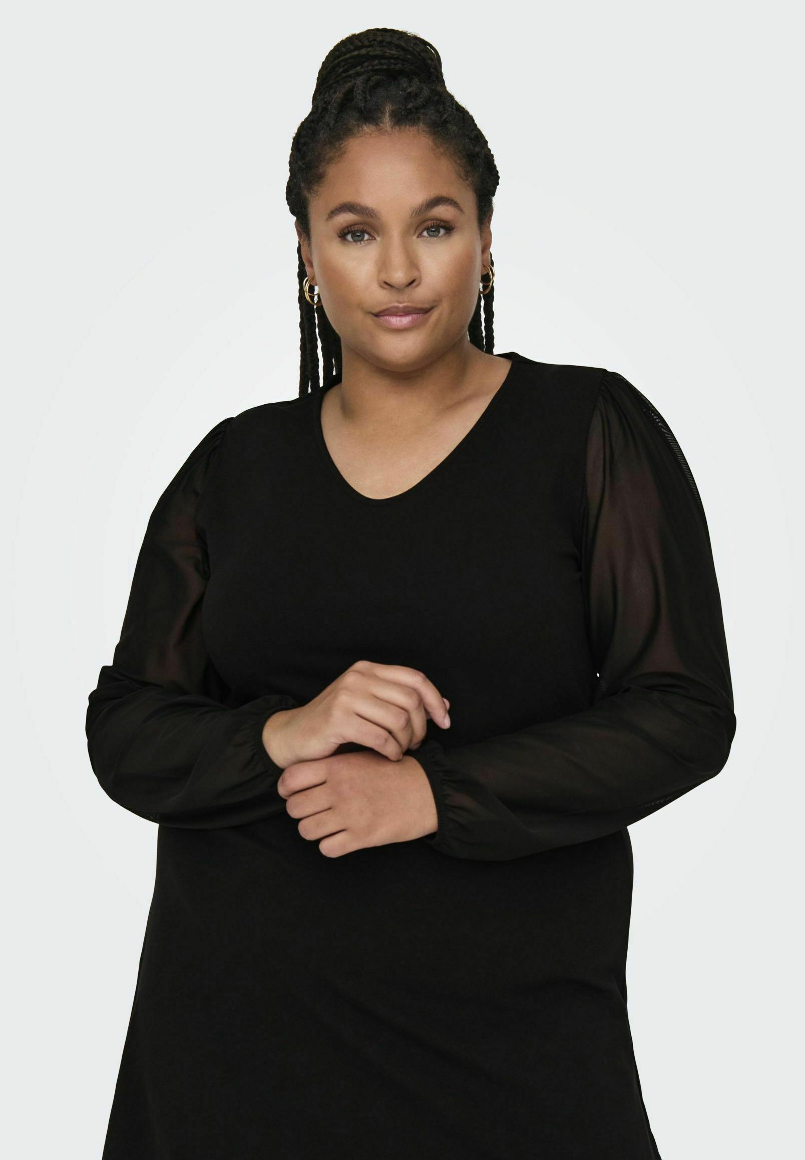 ALLEEN Carmakoma CARELVA - Dagjurk - zwart
