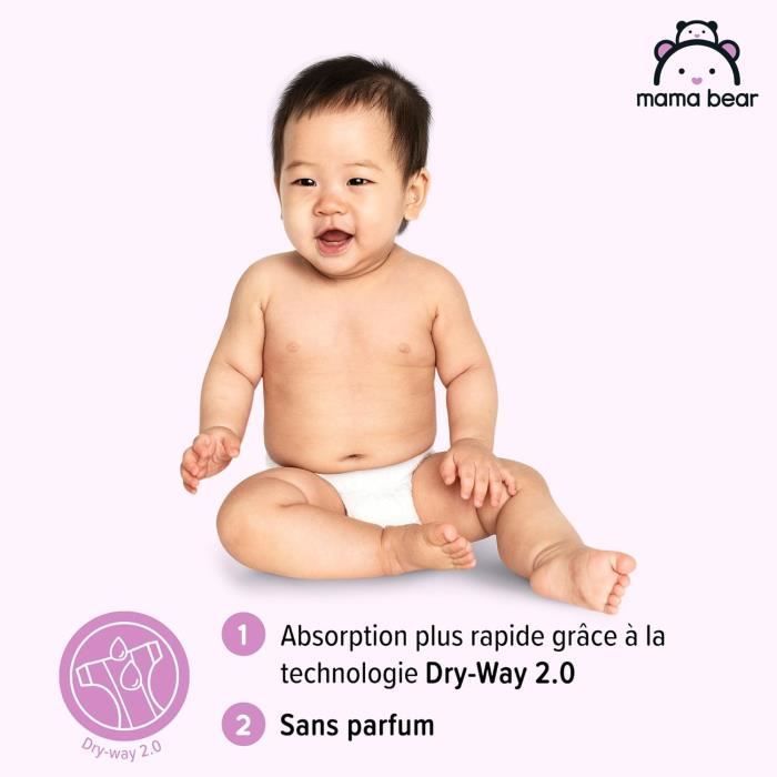 Merk A - Mama Bear Ultra Absorberende Babyluiers Maat 5 10-16 kg Wit 152 Stuks 2 verpakkingen van 76 - MAANDVERPAKKING