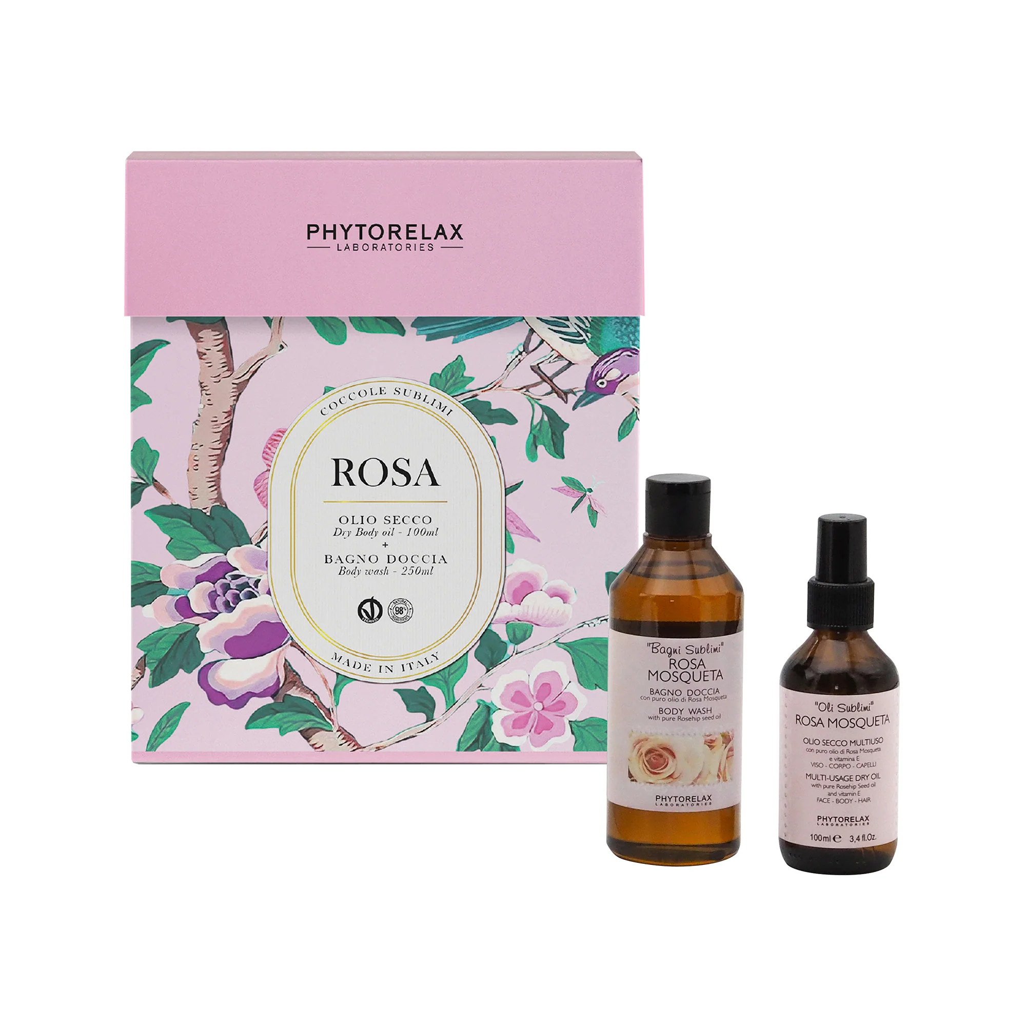 Bodycare 98% Natural Gift Box Coccole Sublimi Rosa - Cofanetto Corpo