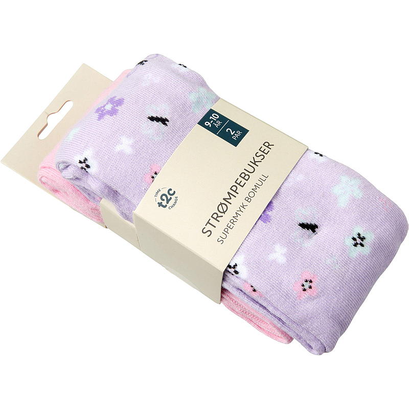 Time 2 Change strumpbyxor, 2-pack, storlek 3/4-9/10 år