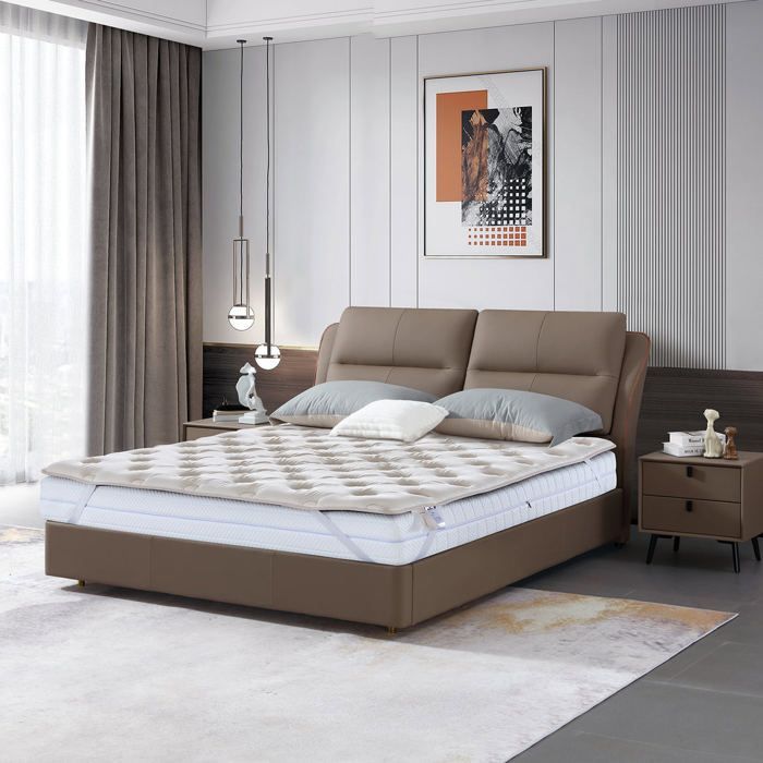 Coprimaterasso Bamboo Relax 160x200 cm - Schiuma memory e lattice - 7 zone di comfort