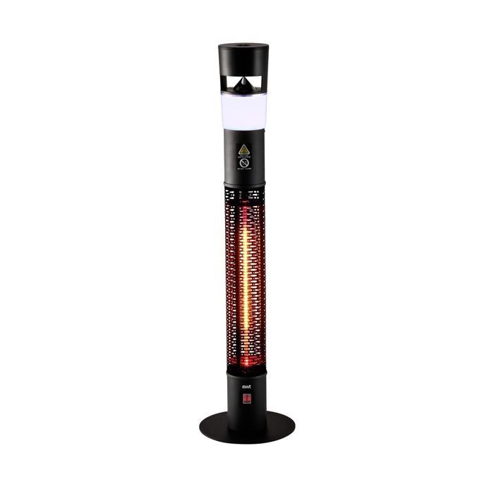 Calefactor radiante exterior Ewt de 1500 W + altavoz + luz LED - Música para patio